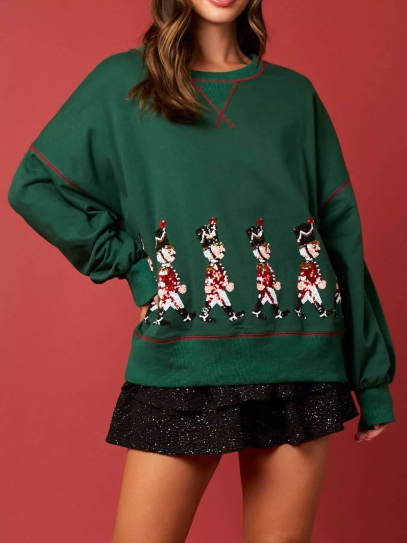 Christmas Marching Band Sequin Sweatshirt
