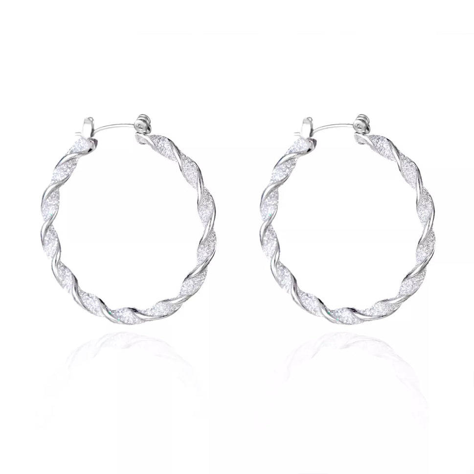 Christmas Twisted Hoop Earrings