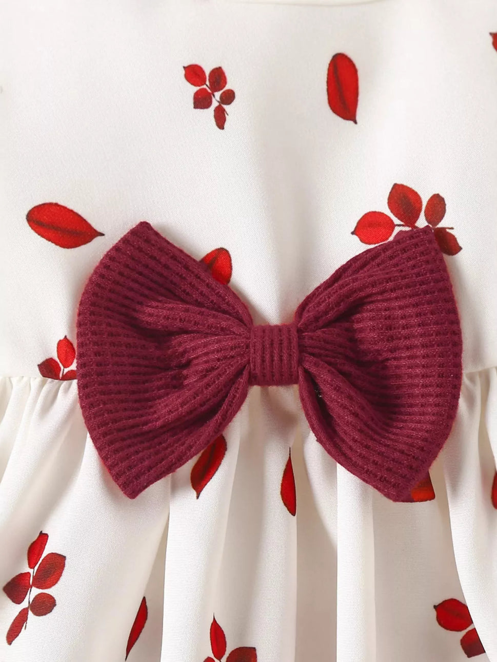 Children's Bow Dress & Ruffle Trim Cardigan Set