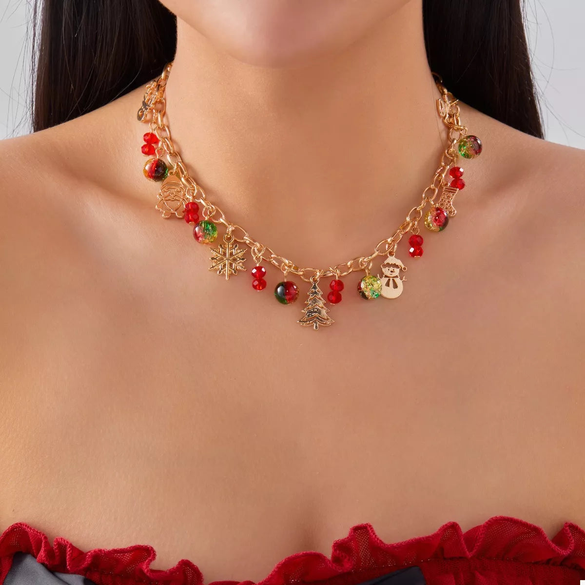 Christmas Themed Charm Necklace