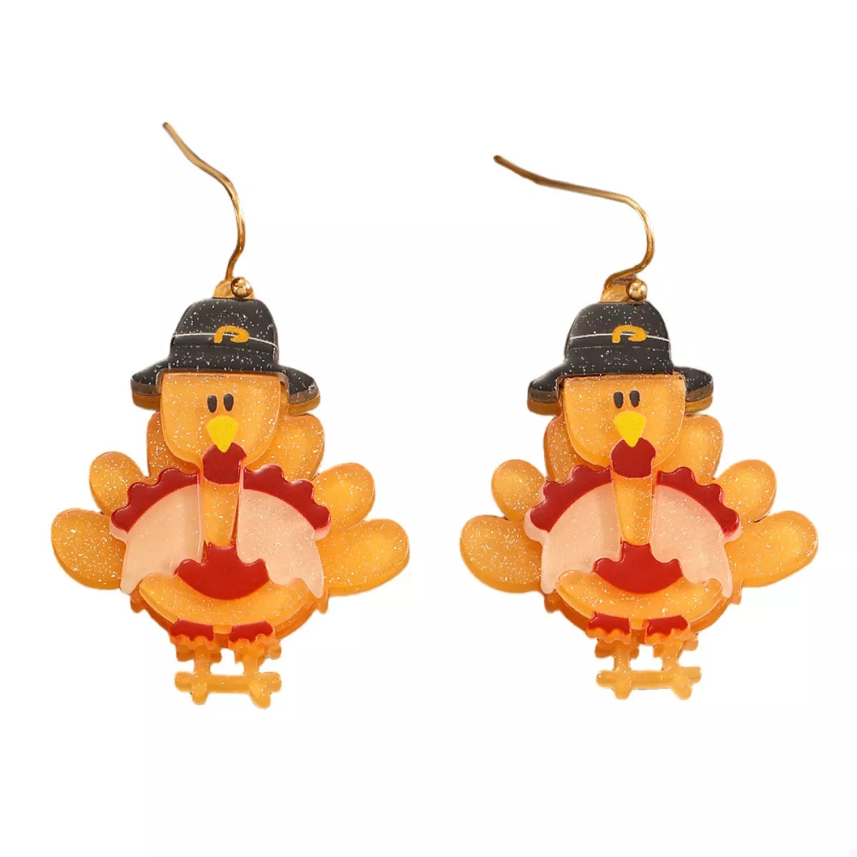 Thanksgiving Turkey Dangle Earrings