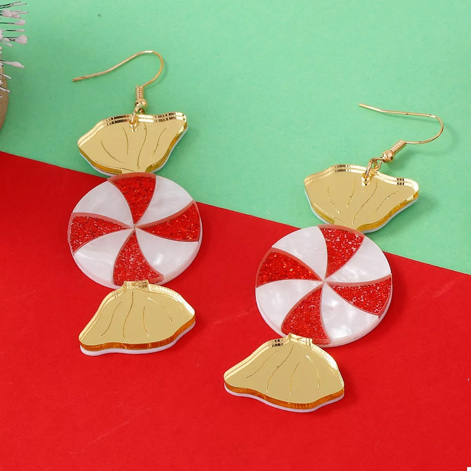 Christmas Candy Drop Earrings