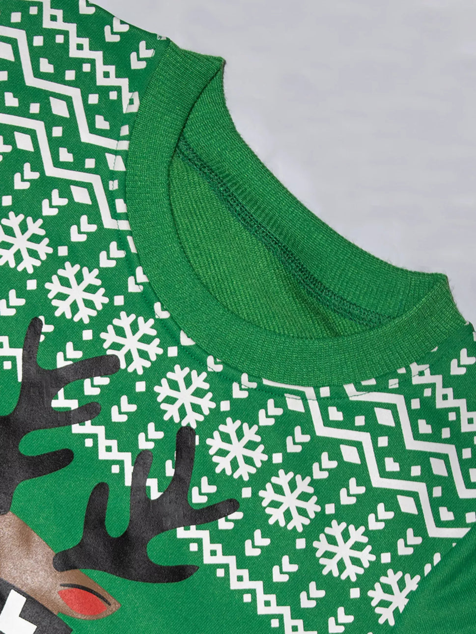 Children's Christmas Reindeer Graphic Crewneck Sweatshirt