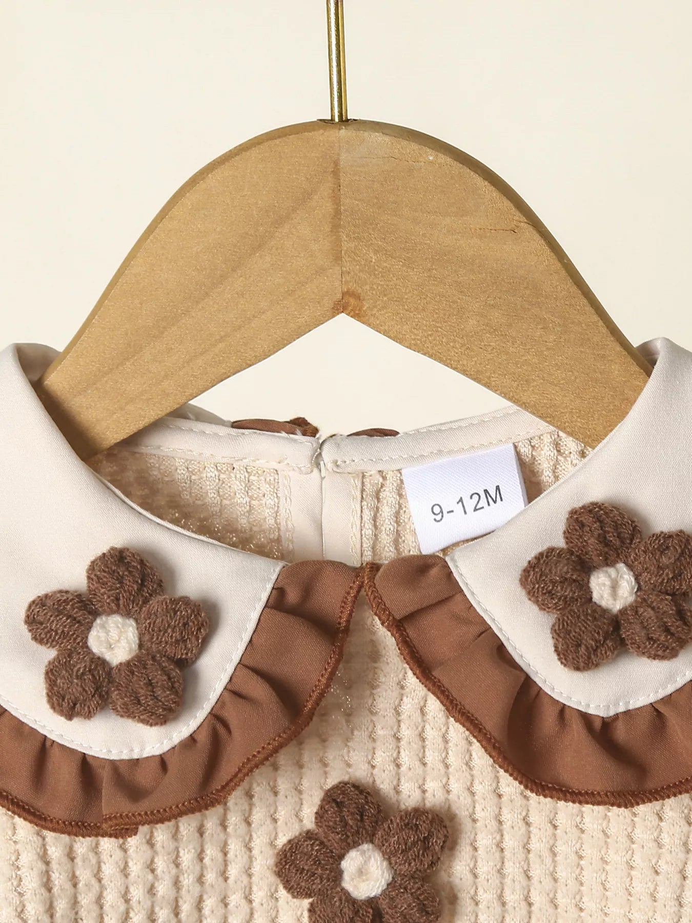 Children's Floral Applique Ruffle Trim Top and Pants Set