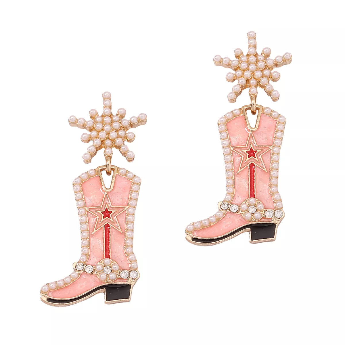 Cowgirl Boot Dangle Earrings