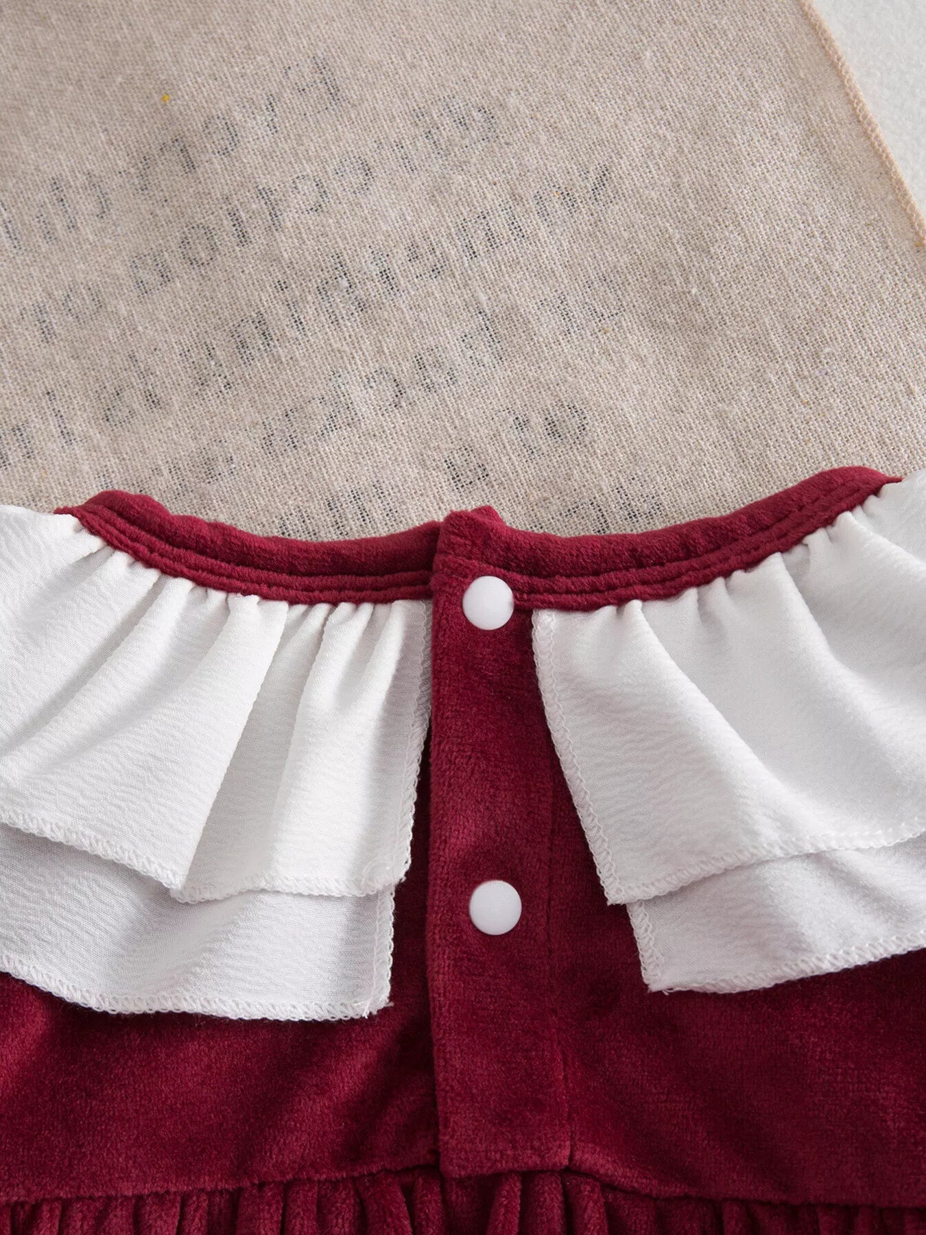 Children's Christmas Velvet Bodysuit and Socks Set