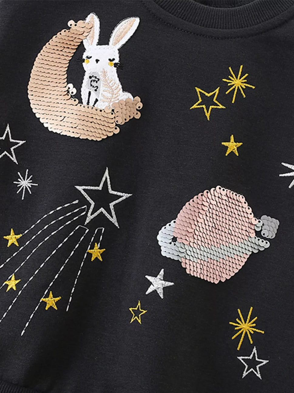 Children's Cute Cartoon Embroidered Sweatshirt and Pants Set