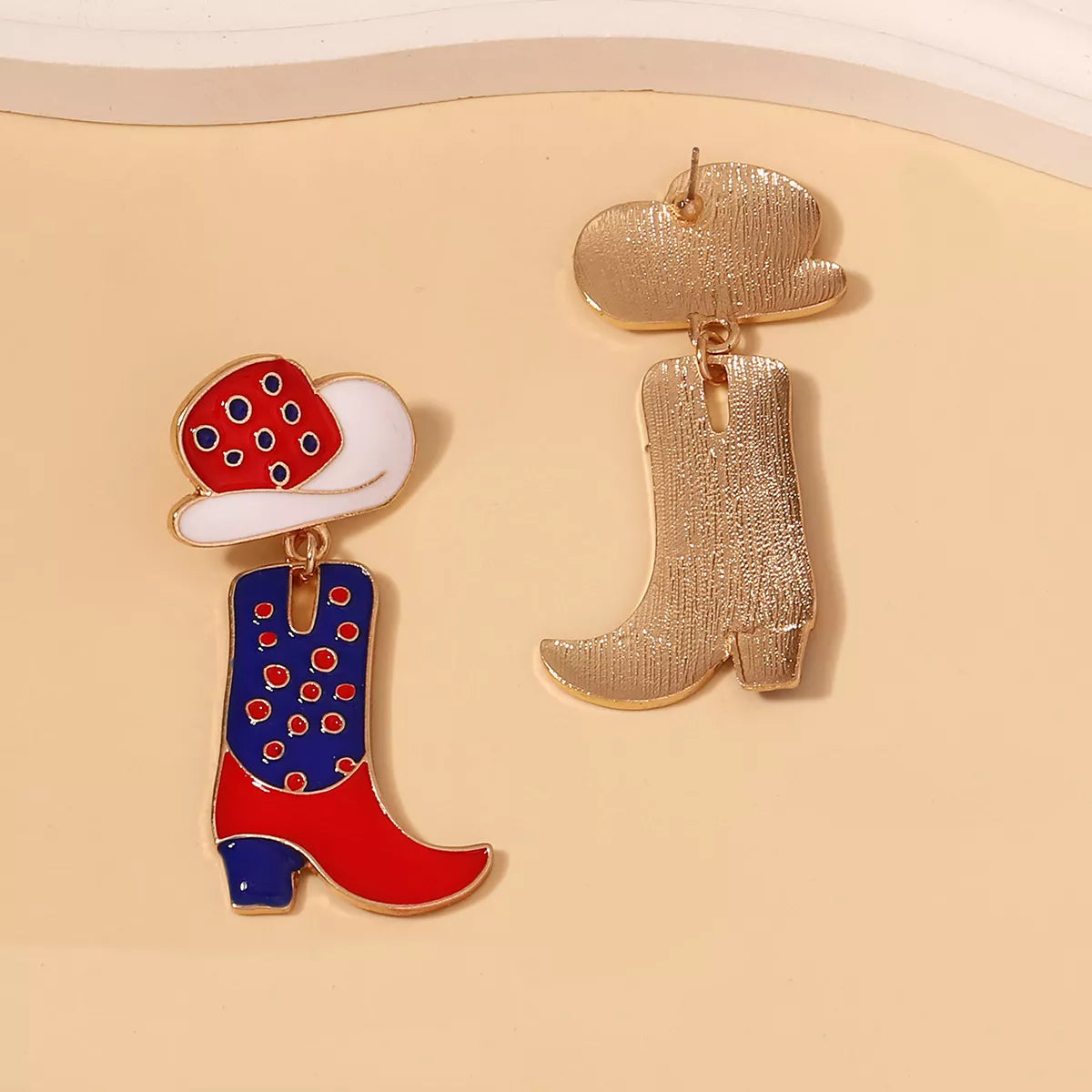 Cowgirl Boot and Hat Dangle Earrings