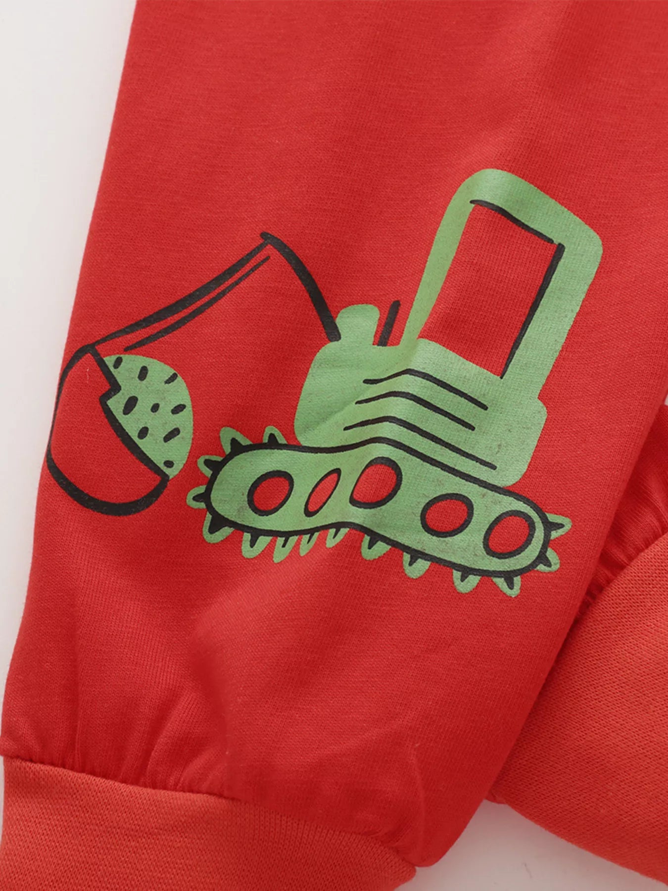 Children's Construction Vehicle Print Pajama Set