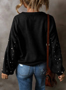 Switch Pearl Detail Round Neck Long Sleeve Sweater 3 image