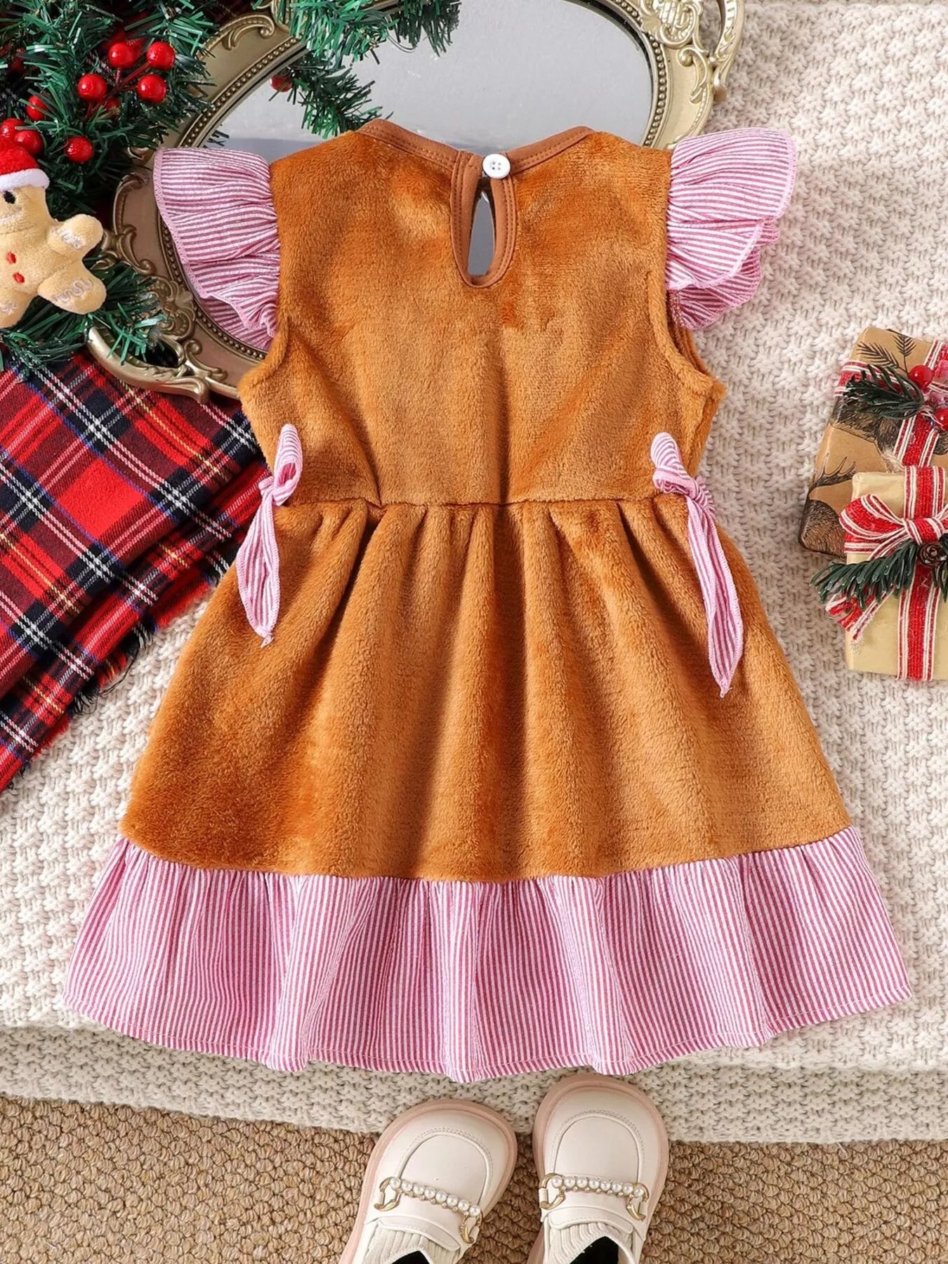 Children's Christmas Lace Detail Dress