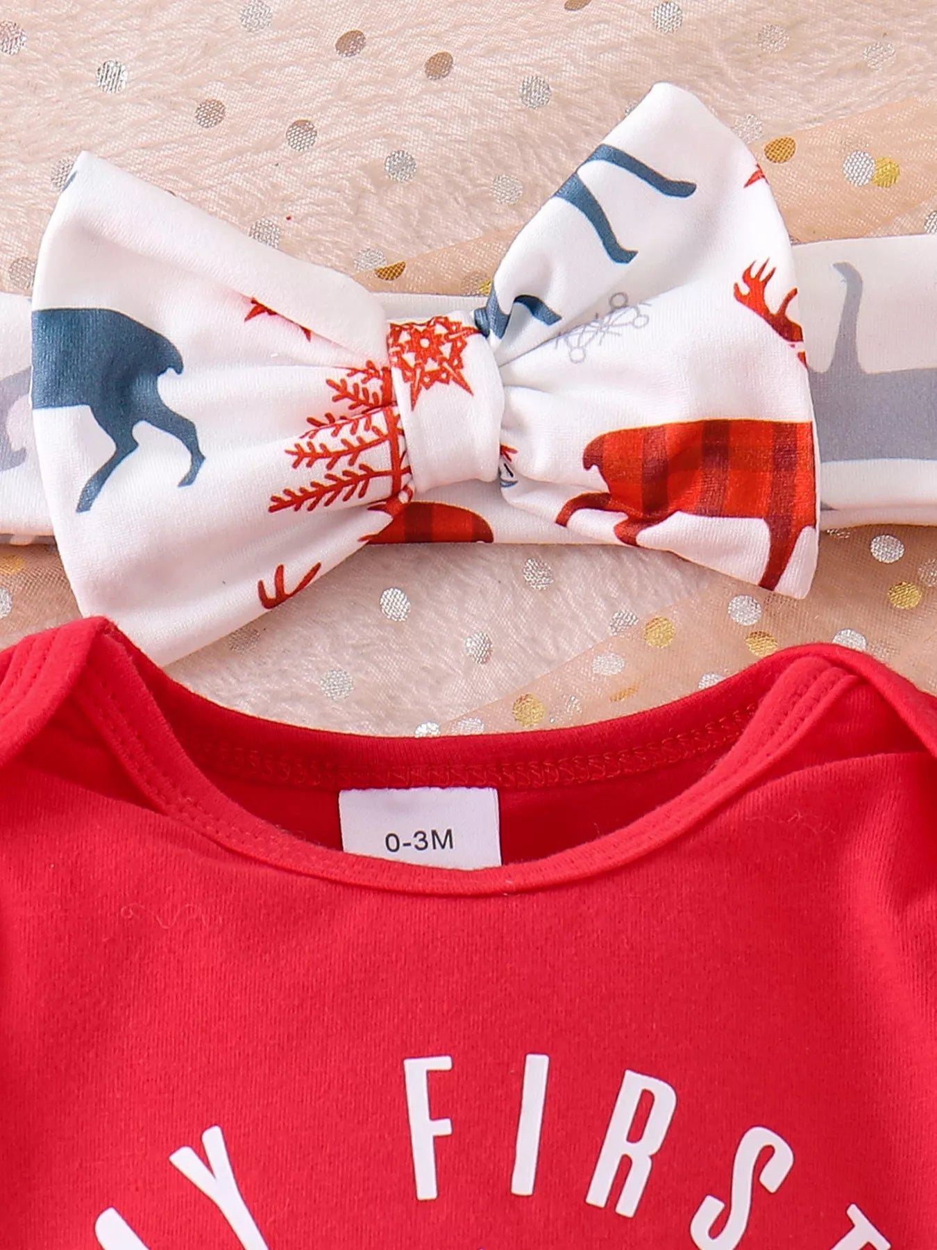 Children's My First Christmas Ruffle Sleeve Set