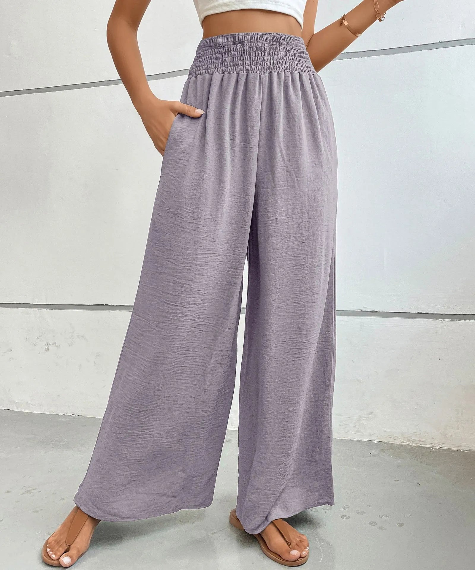 High-Waisted Wide Leg Pants