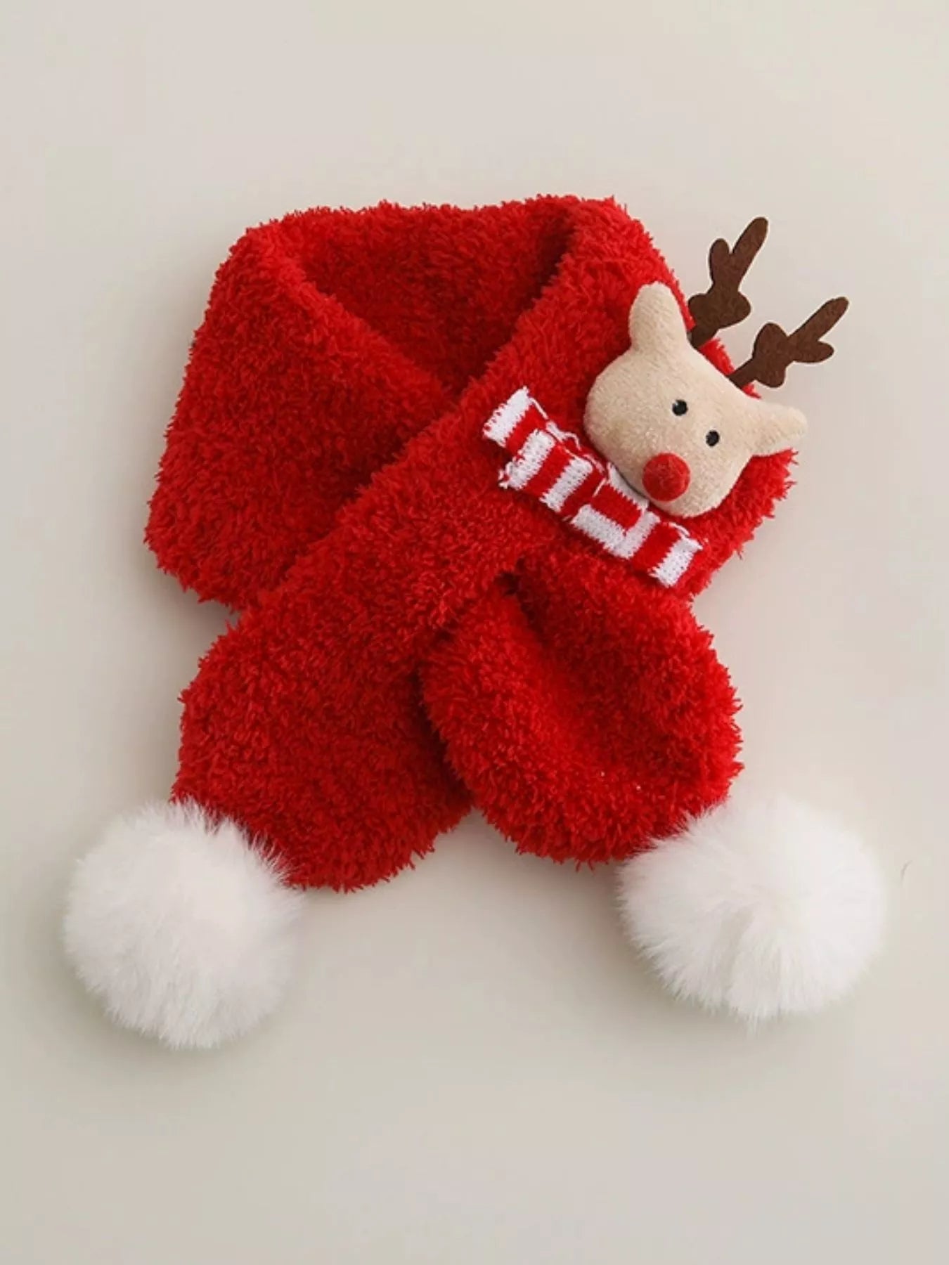 Children's Christmas Pom Pom Hat and Scarf Set