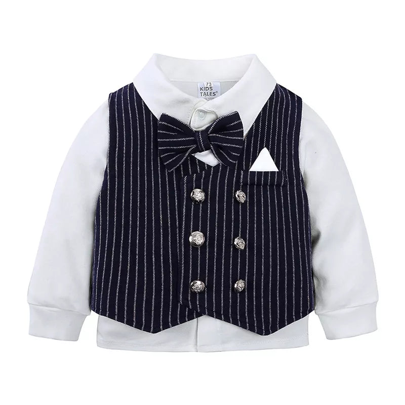 Children's Striped Vest and Pants Suit Set