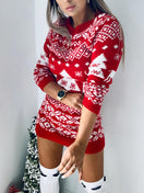 Switch Christmas Element Round Neck Mini Sweater Dress 2 image