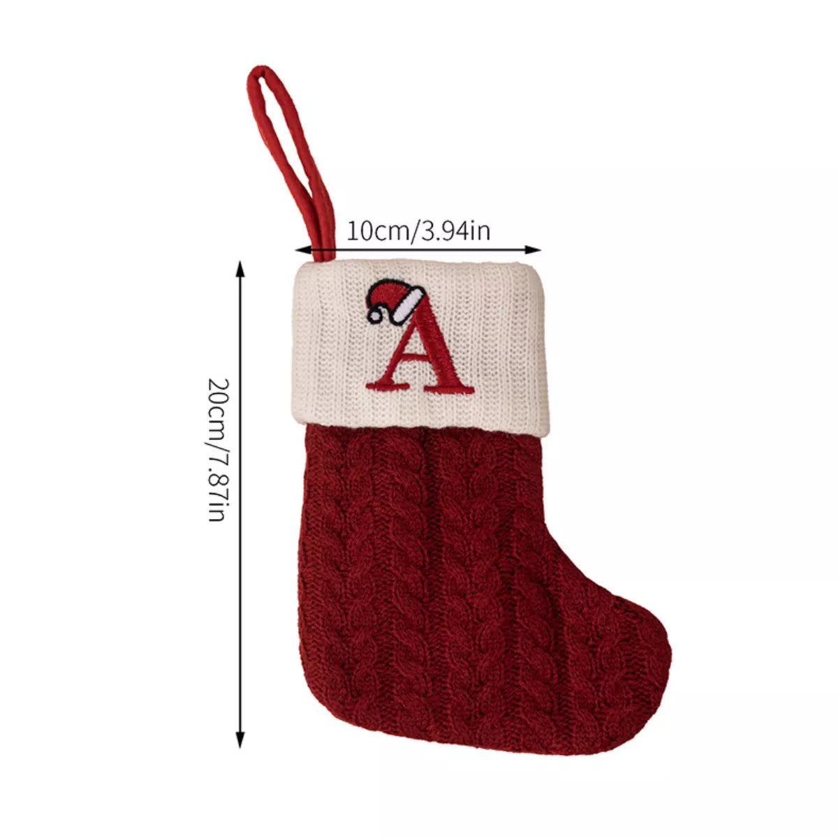 Cable-Knit Contrast Christmas Stockings