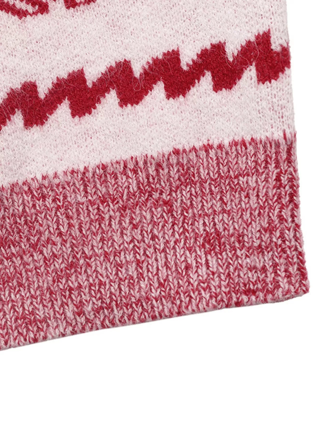 CHEERS Round Neck Long Sleeve Christmas Sweater