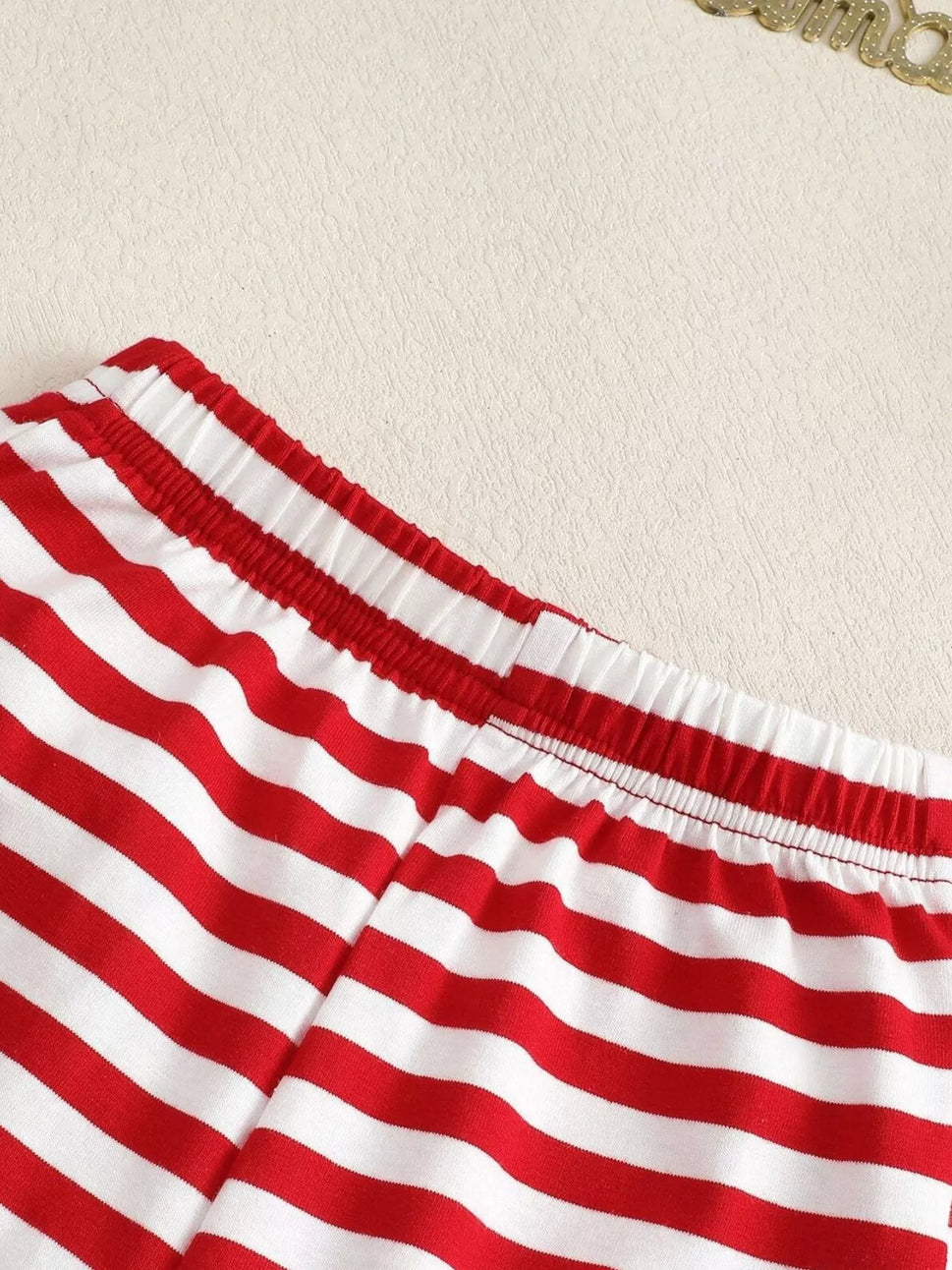 Children's Christmas Striped Pajama Set