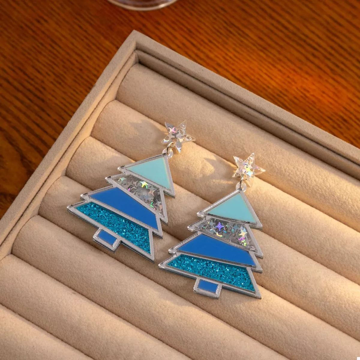 Christmas Tree Dangle Earrings