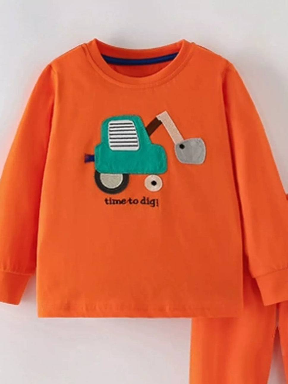 Children's Cartoon Truck Top and Pants Set
