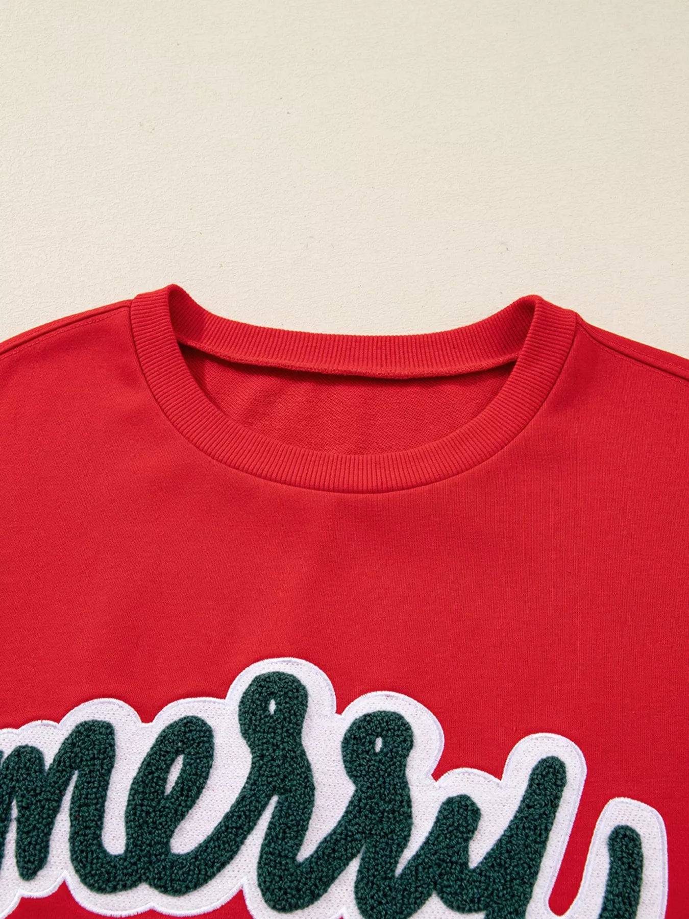 Merry Script Holiday Christmas Graphic Sweatshirt
