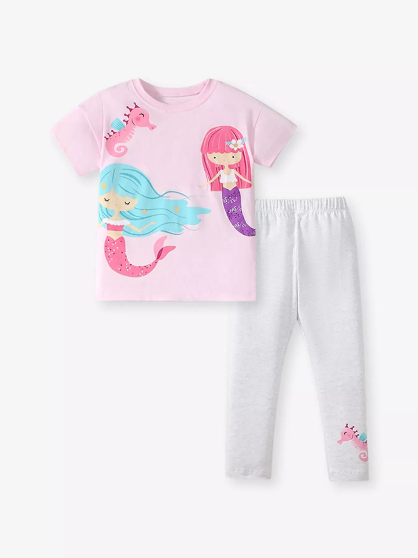 Children's Mermaid Graphic Tee and Leggings Set