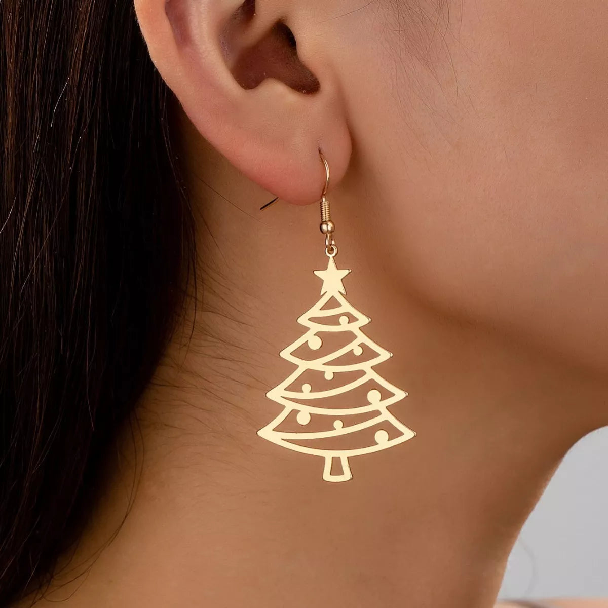 Christmas Tree Dangle Earrings