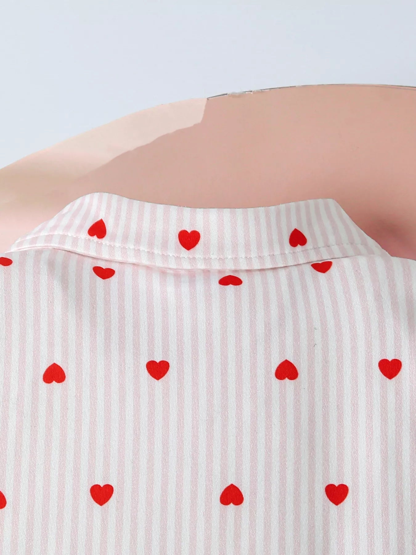 Children's Heart Print Bodysuit & Suspender Pants Set