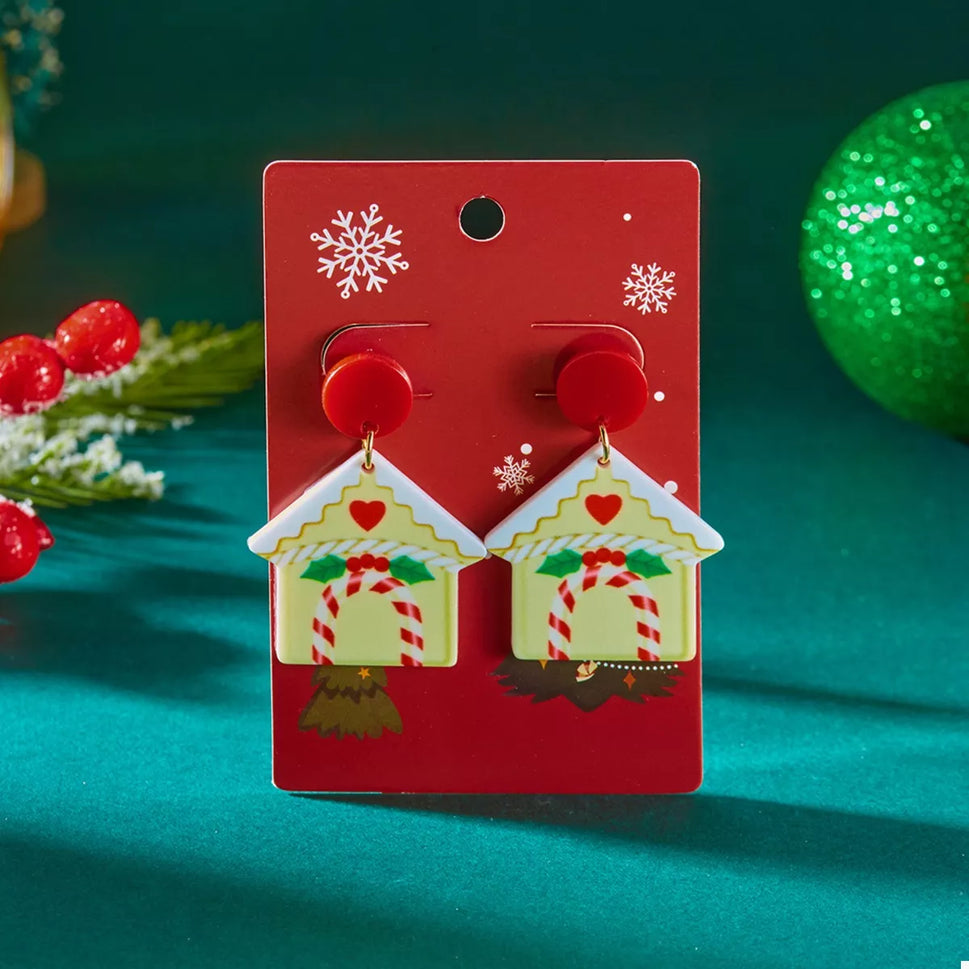 Christmas Acrylic Dangle Earrings
