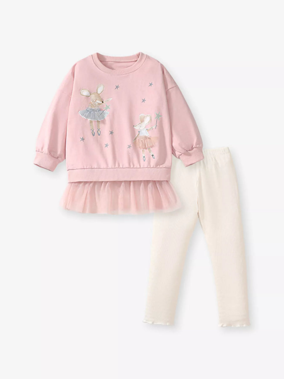 Children's Ballerina Mouse Sweatshirt & Leggings Set