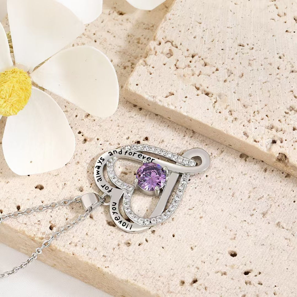 Double-layer heart-shaped necklace