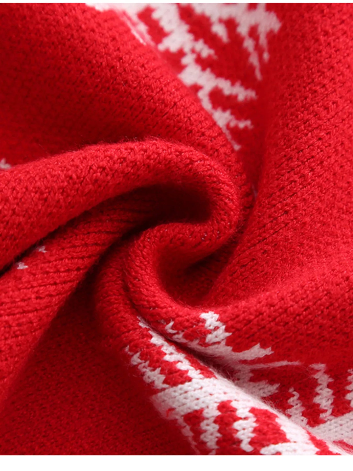 Children's Christmas Reindeer Snowflake Knitted Sweater