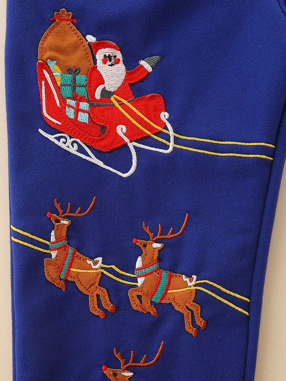 Children's Reindeer Embroidered Christmas Outfit Set