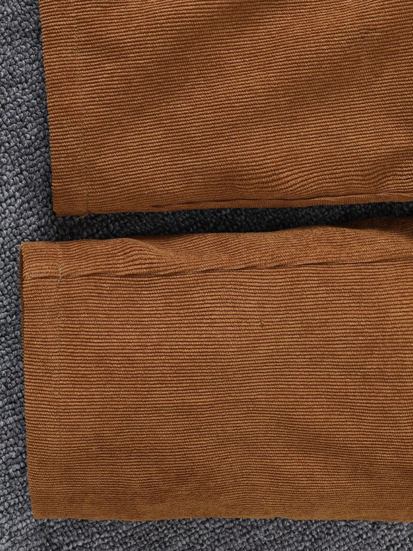 Children's Ruffle Trim Ribbed Top & Corduroy Pants Set