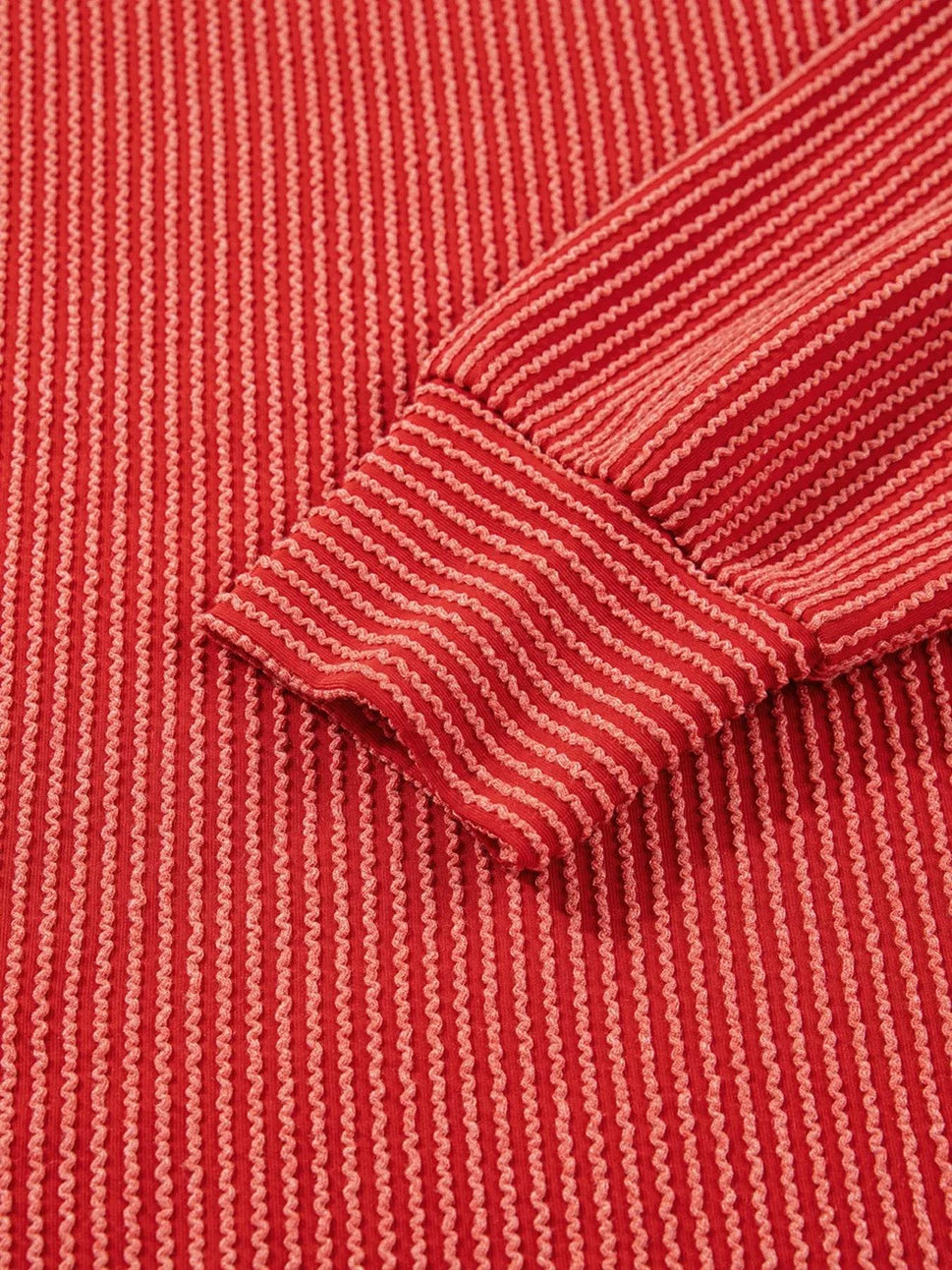 Merry Twisted Rib Christmas Loose Long Sleeve Top