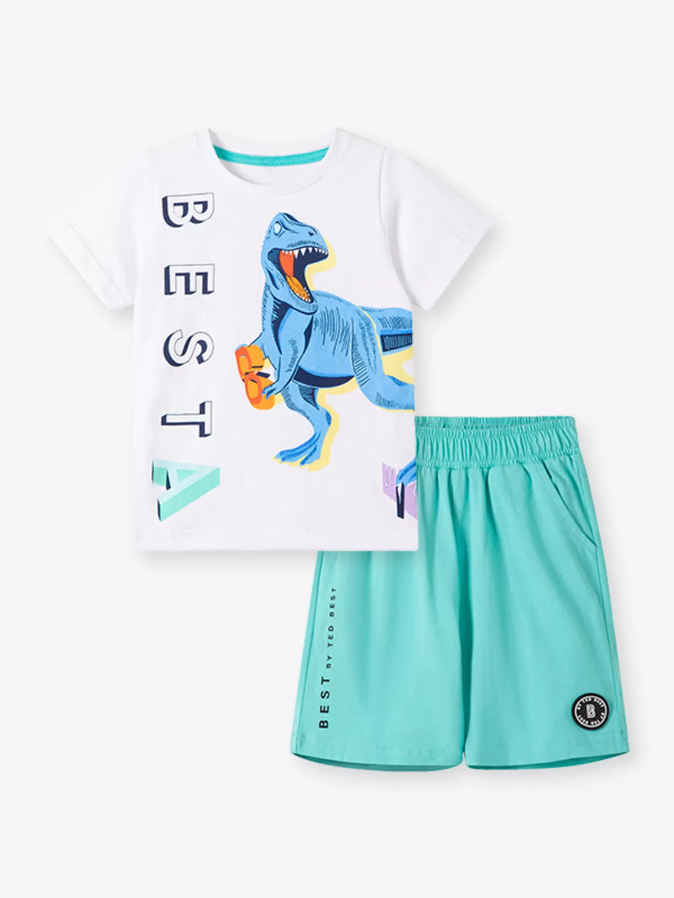 Children's Dinosaur Graphic Tee and Shorts Set