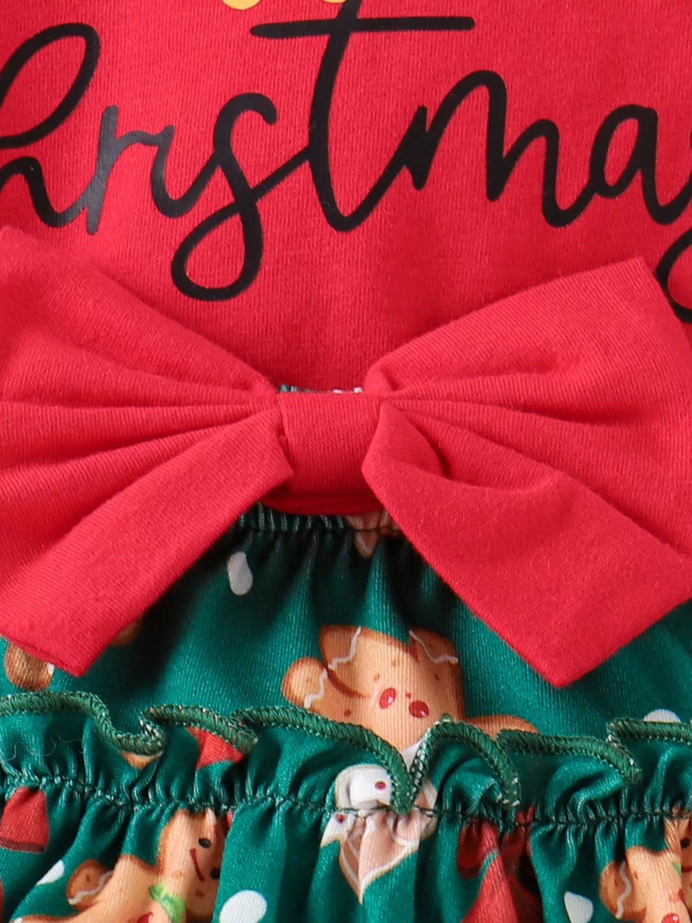 Children's My First Christmas Ruffle Sleeve Set