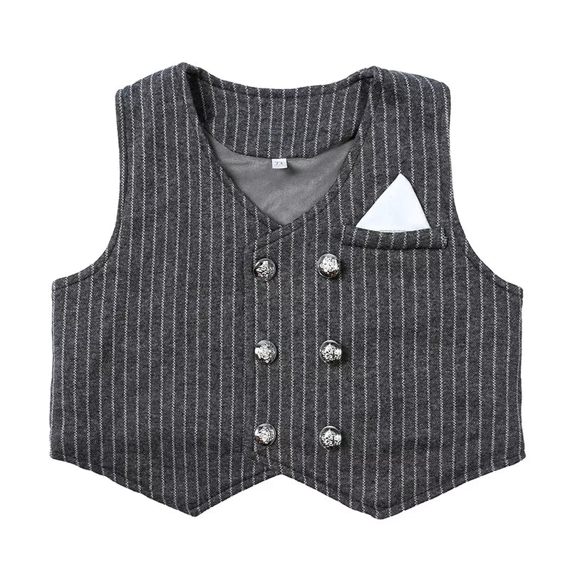 Children's Striped Vest and Pants Suit Set