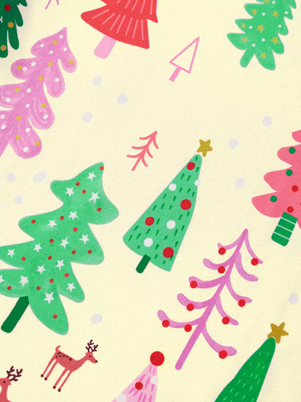 Children's Christmas Tree Print Pajama Set