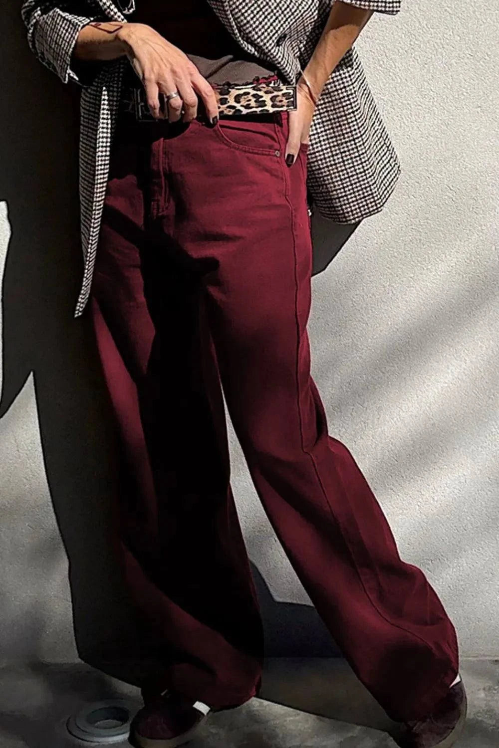 Wide Leg High Waist Fashion Jeans