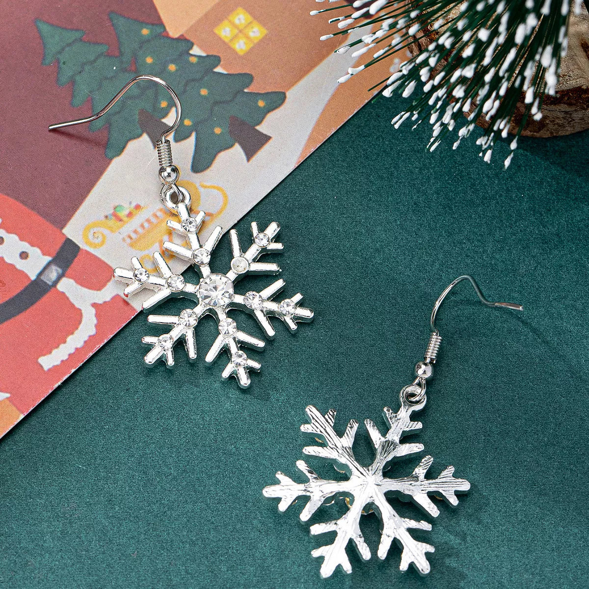 Christmas Snowflake Dangle Earrings