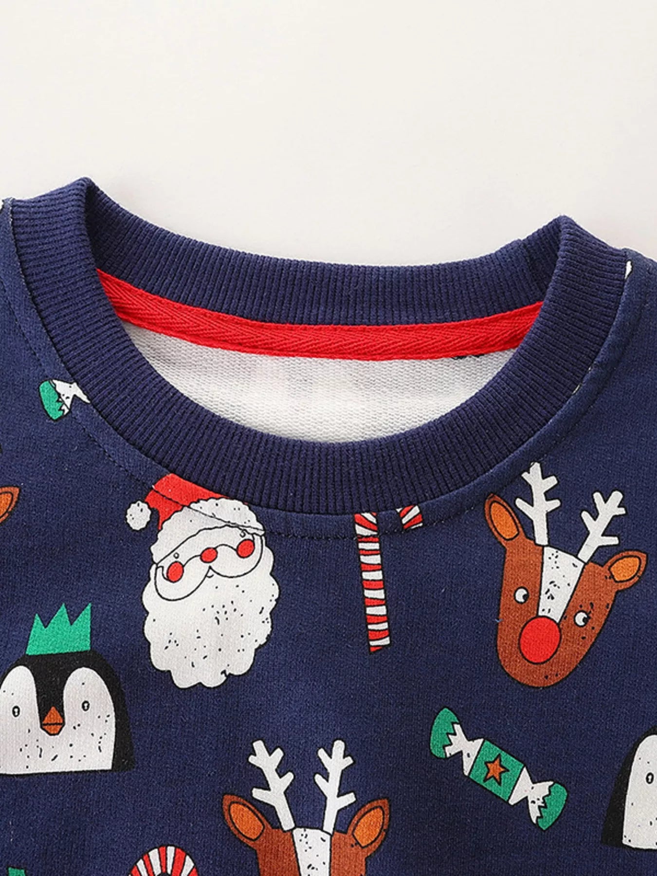 Children's Christmas Print Crew Neck Sweatshirt