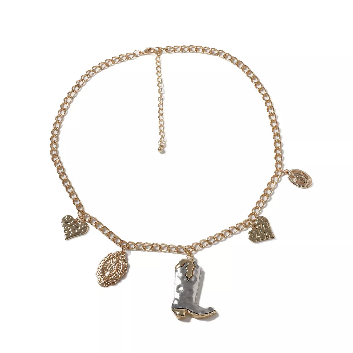 18K Gold-Plated Boots Charm Necklace