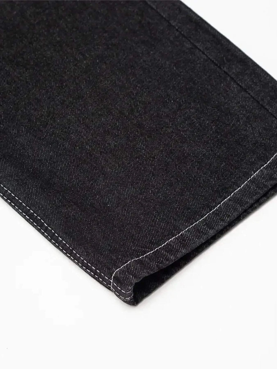 Men's Skeleton Embroidered Straight Leg Jeans