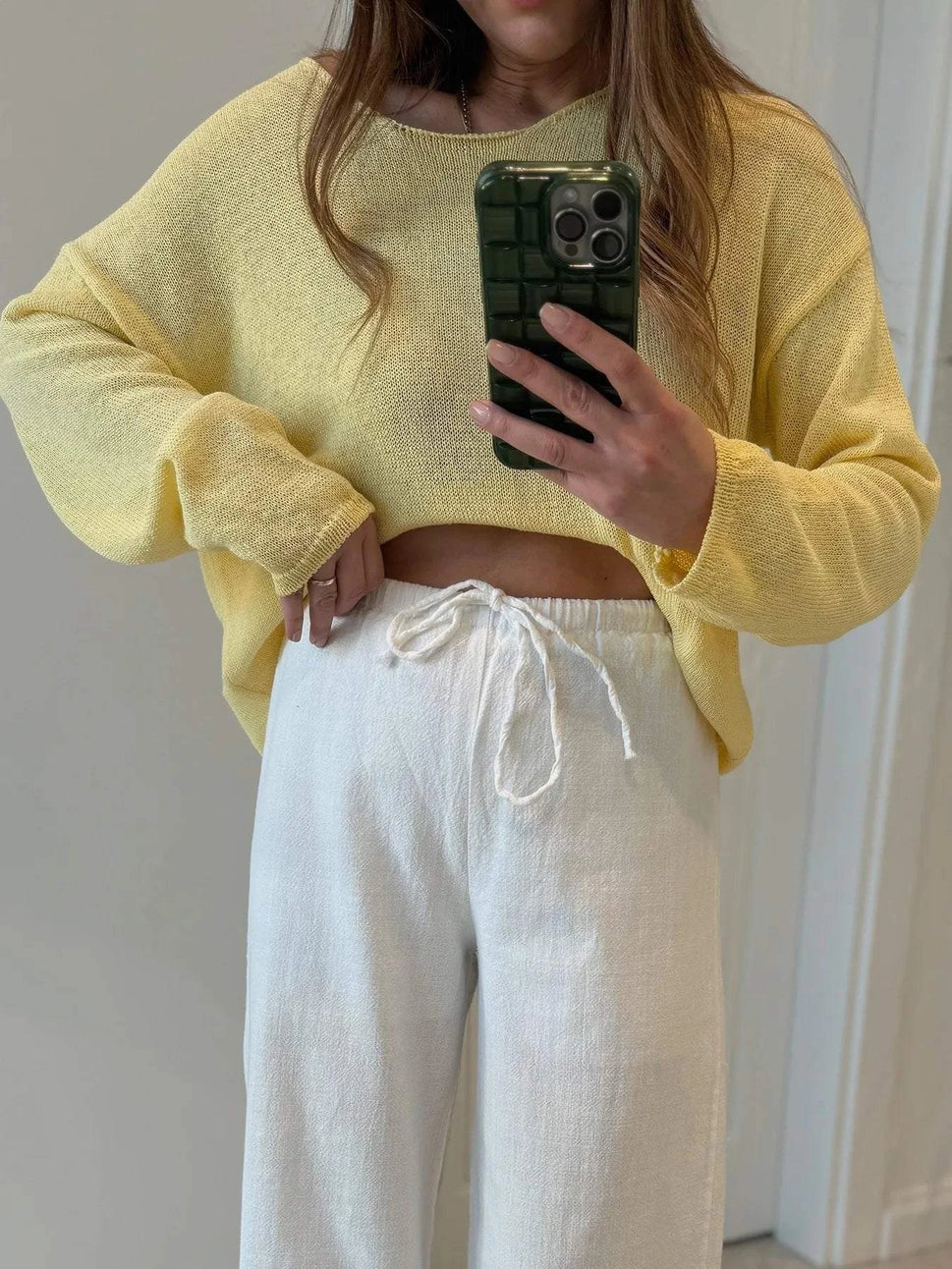 Boat Neck Drop Shoulder Sweater