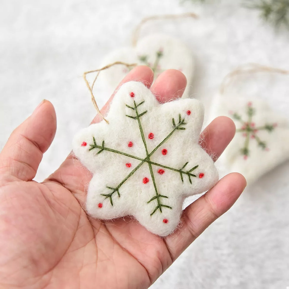 Christmas Felt Snowflake Ornament