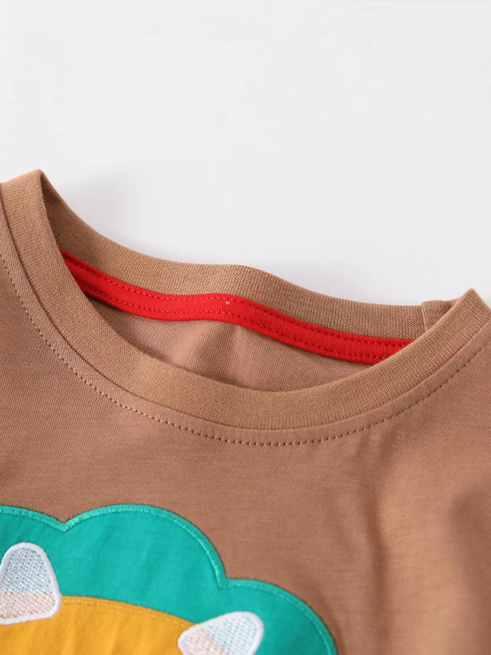 Children's Round Neck Top and Plaid Pants Set