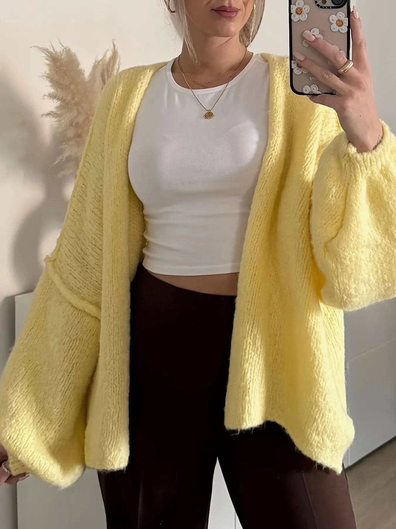 Open Front Long Sleeve Cardigan