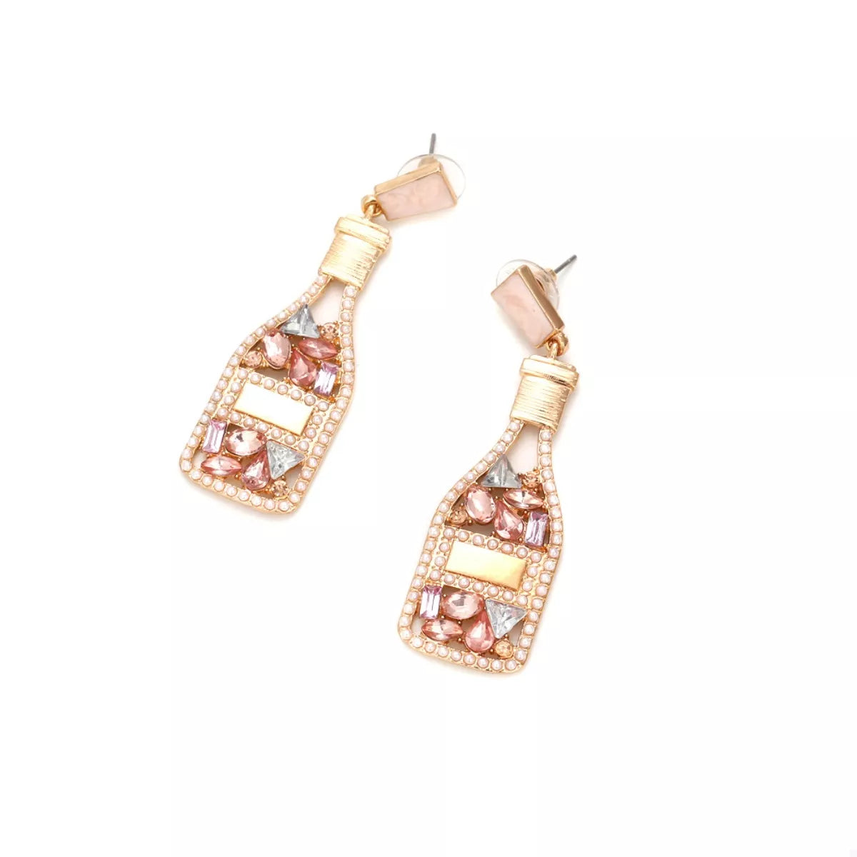 Champagne Bottle Drop Earrings